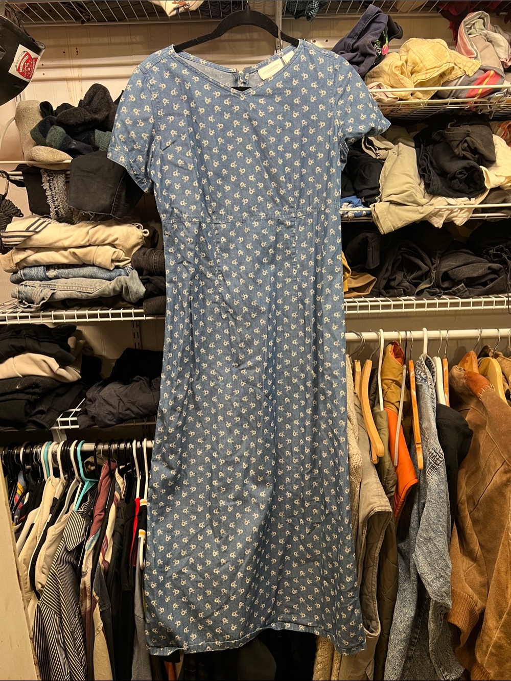 Liz Claiborne Blue Floral Midi Dress